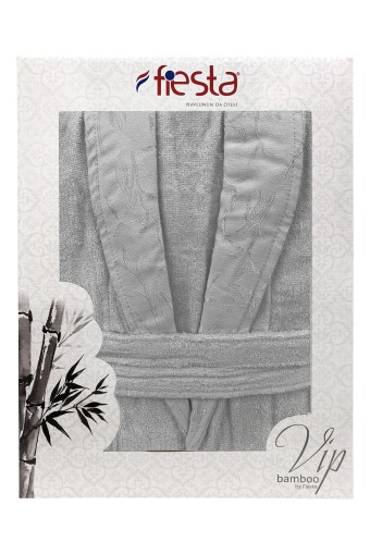 FIESTA - Fiesta Unisex Bornoz VIP Jakarlı Bambu (1)