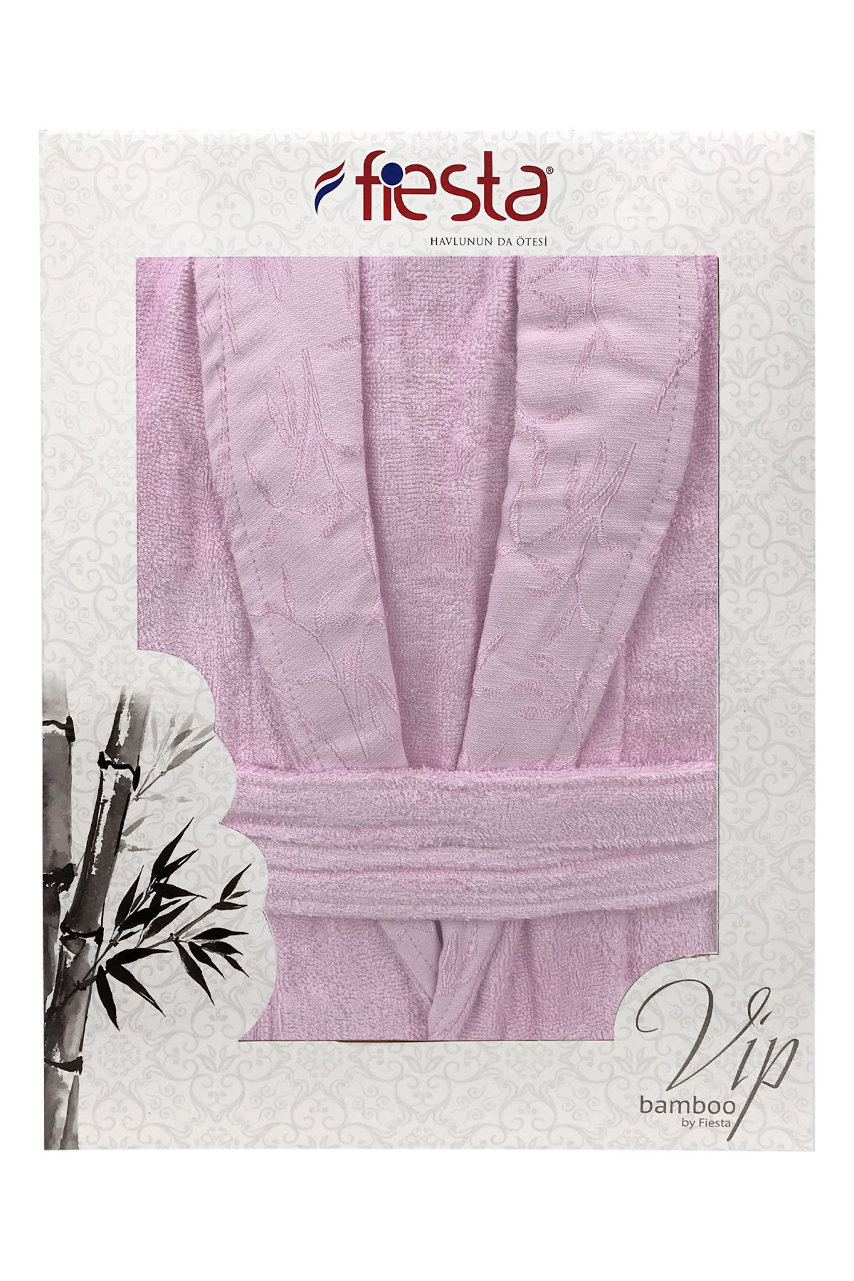 Fiesta Unisex Bornoz VIP Jakarlı Bambu - Thumbnail