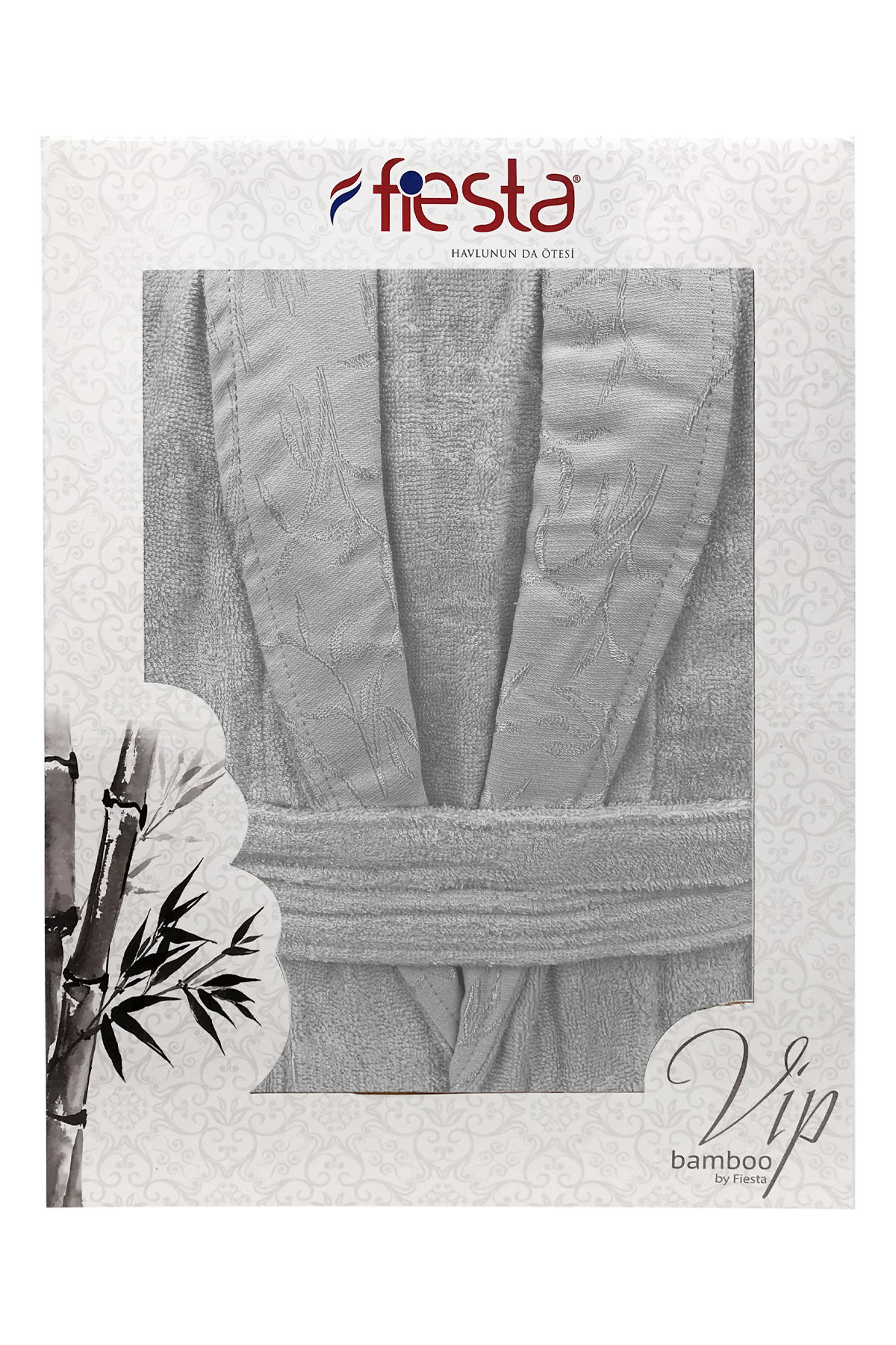 Fiesta Unisex Bornoz VIP Jakarlı Bambu - Thumbnail