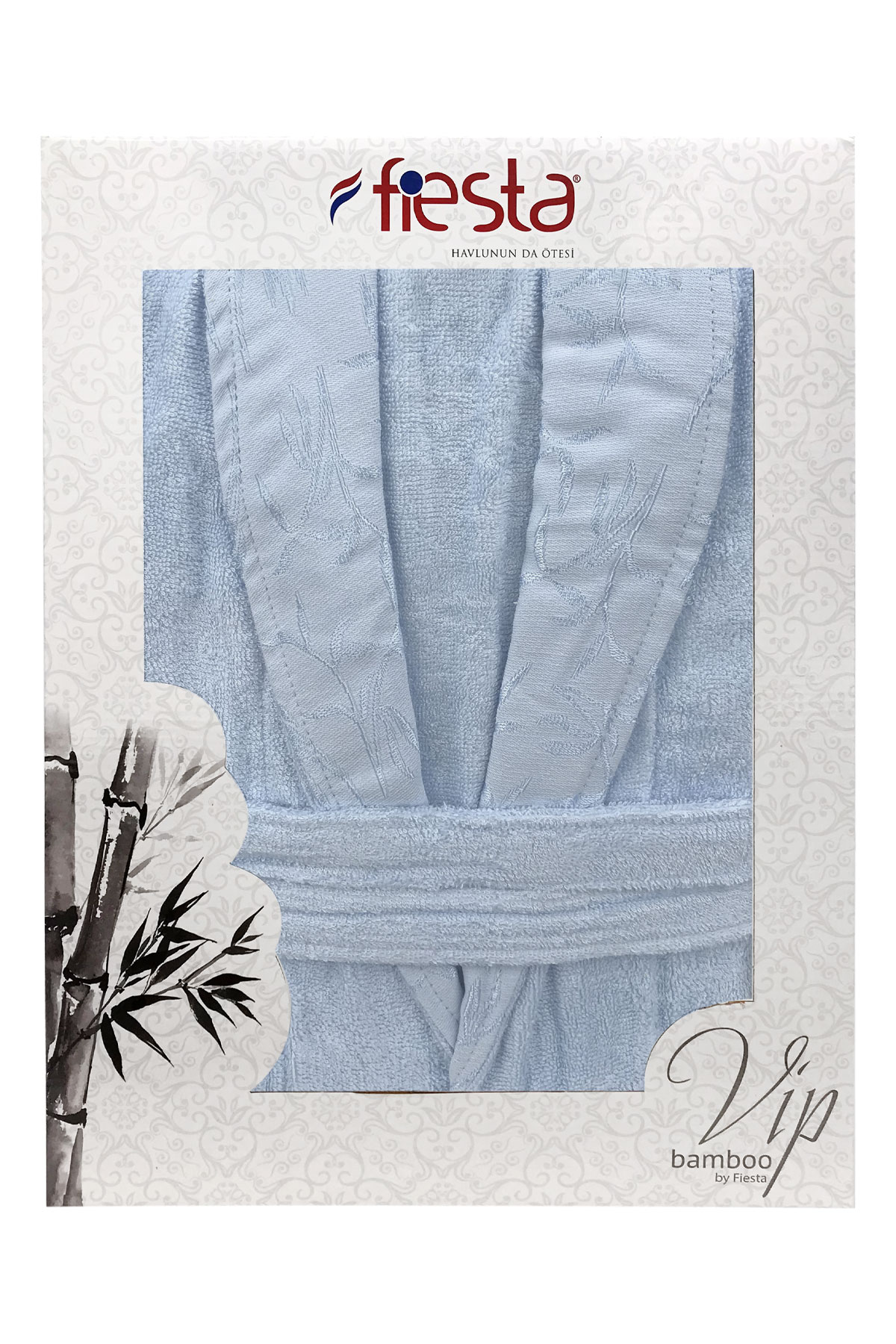 Fiesta Unisex Bornoz VIP Jakarlı Bambu - Thumbnail