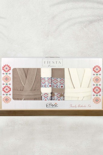 FIESTA - Fiesta Unisex Yetişkin Pamuklu Bornoz Seti Helena (1)