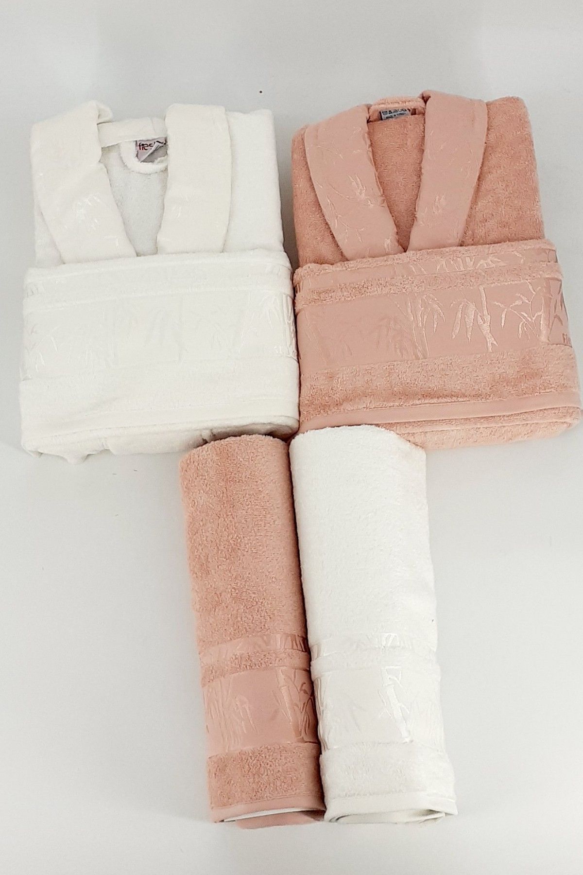 Fiesta Vıp Aile Bornoz Seti Bambu Jakarlı 6 Parça - Thumbnail