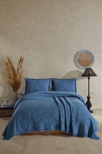 FIESTA - Fiesta Yatak Örtüsü Takımı Çift Kişilik Müslin Jakarlı