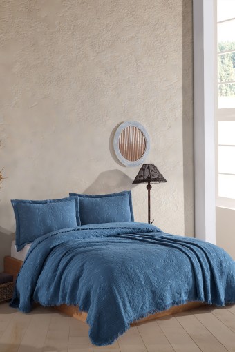 FIESTA - Fiesta Yatak Örtüsü Takımı Çift Kişilik Müslin Jakarlı (1)