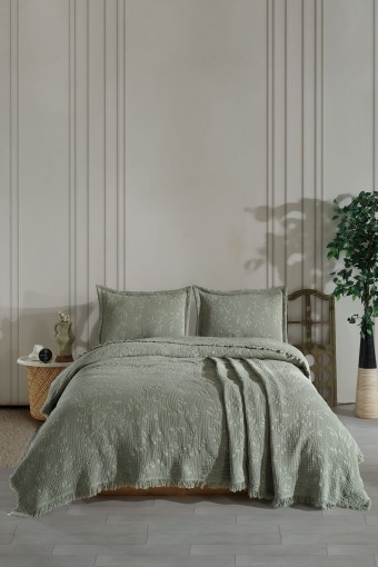 FIESTA - Fiesta Yatak Örtüsü Takımı Çift Kişilik Müslin Jakarlı