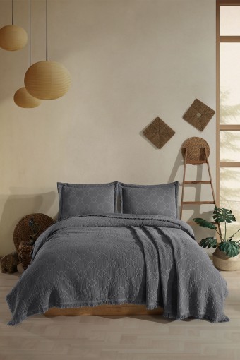 FIESTA - Fiesta Yatak Örtüsü Takımı Çift Kişilik Müslin Jakarlı