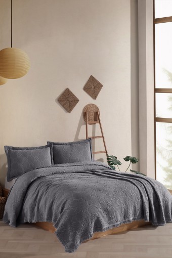 FIESTA - Fiesta Yatak Örtüsü Takımı Çift Kişilik Müslin Jakarlı (1)