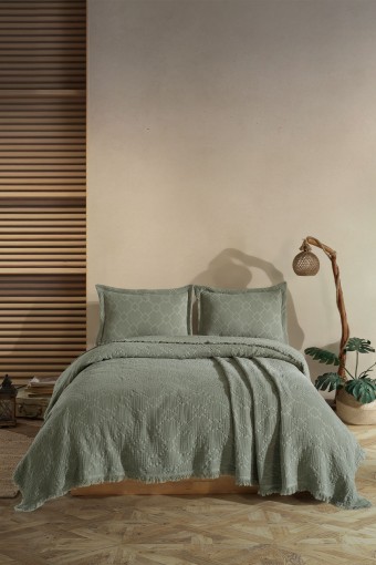 FIESTA - Fiesta Yatak Örtüsü Takımı Çift Kişilik Müslin Jakarlı (1)