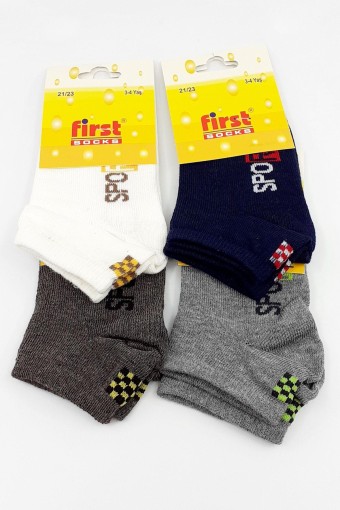 FIRST - First Erkek Çocuk Patik Araba Ve Trafik Işığı Desenli - Asorti - 3