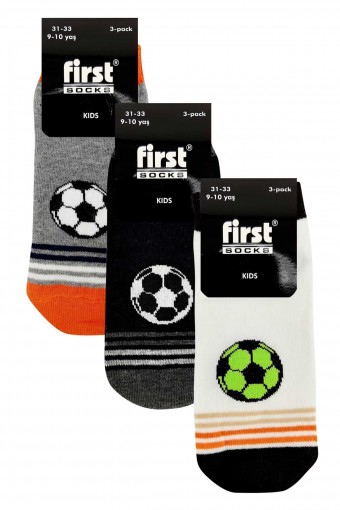 FİRST - First Erkek Çocuk Patik Çorap Futbol Topu 3 lü - Asorti - 11 (1)