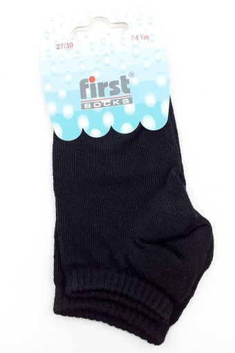 FIRST - First Erkek Çocuk Patik Çorap Düz - Siyah - 7