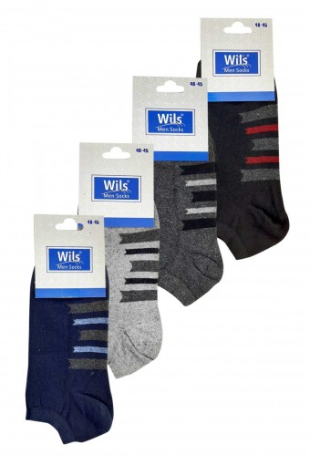 FIRST - First Erkek Patik Çorap Yıkamalı Desen:01