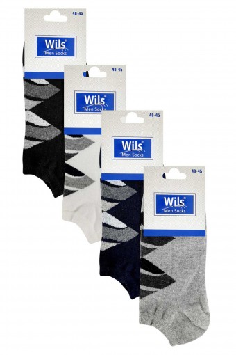 FIRST - First Erkek Patik Çorap Yıkamalı Desen:06