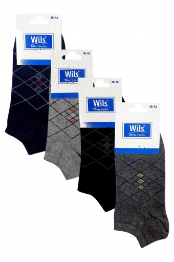 FIRST - First Erkek Patik Çorap Yıkamalı Desen:12