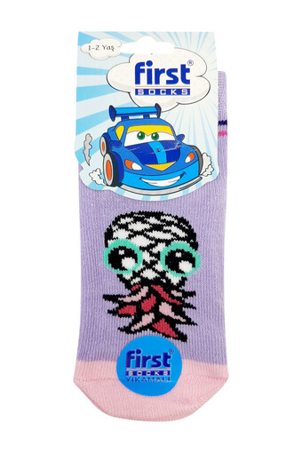 FIRST - First Kız Bebek Soket Çorap Penye Dikişsiz Desen:10