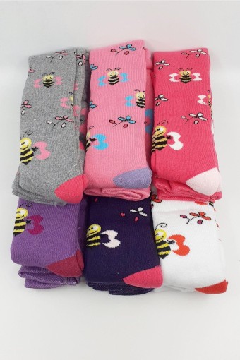 FIRST - First Kız Bebek Külotlu Çorap Arı Desenli Havlu - Asorti - 0