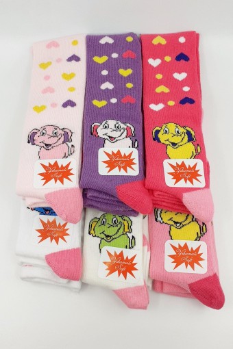 FIRST - First Kız Bebek Külotlu Çorap Desenli Likralı - Asorti - 1