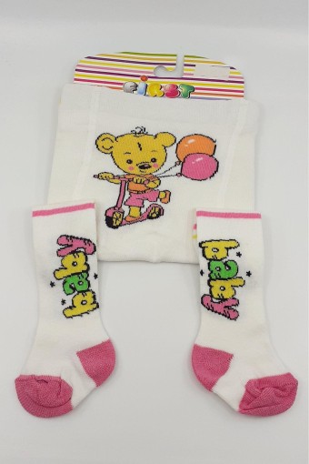 FIRST - First Kız Çocuk Külotlu Çorap Baby Desenli - Asorti - 1 (1)