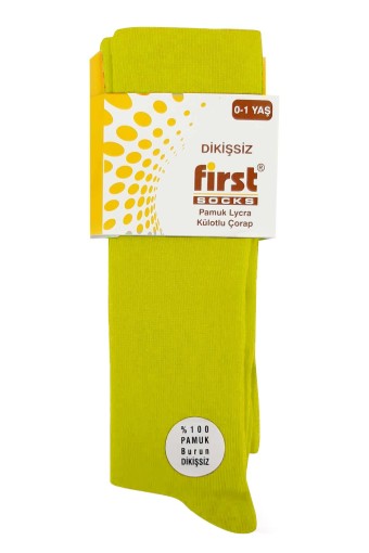FIRST - First Kız Çocuk Külotlu Çorap Düz - Beyaz - 11 (1)