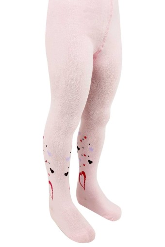 FIRST - First Kız Çocuk Külotlu Çorap Yıkamalı Parfümlü Kalp Desenli - Asorti - 1