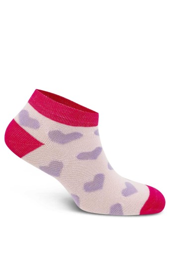 FIRST - First Kız Çocuk Patik Çorap Kalpli 3'lü - Asorti - 5-6