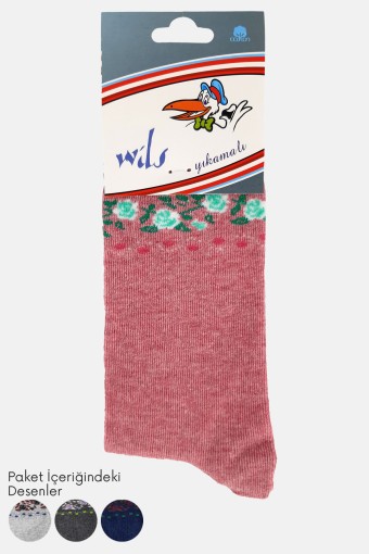 FIRST - First Kız Çocuk Yıkamalı Soket Çorap - Asorti - 7-8 Yaş
