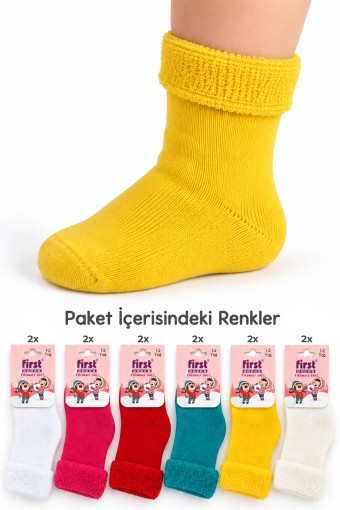 FIRST - First Unısex Bebek Soket Çorap Havlu