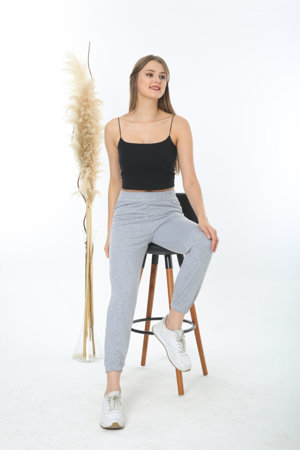 Fitlife Kadın Tek Alt Eşofman - Sarı - Thumbnail