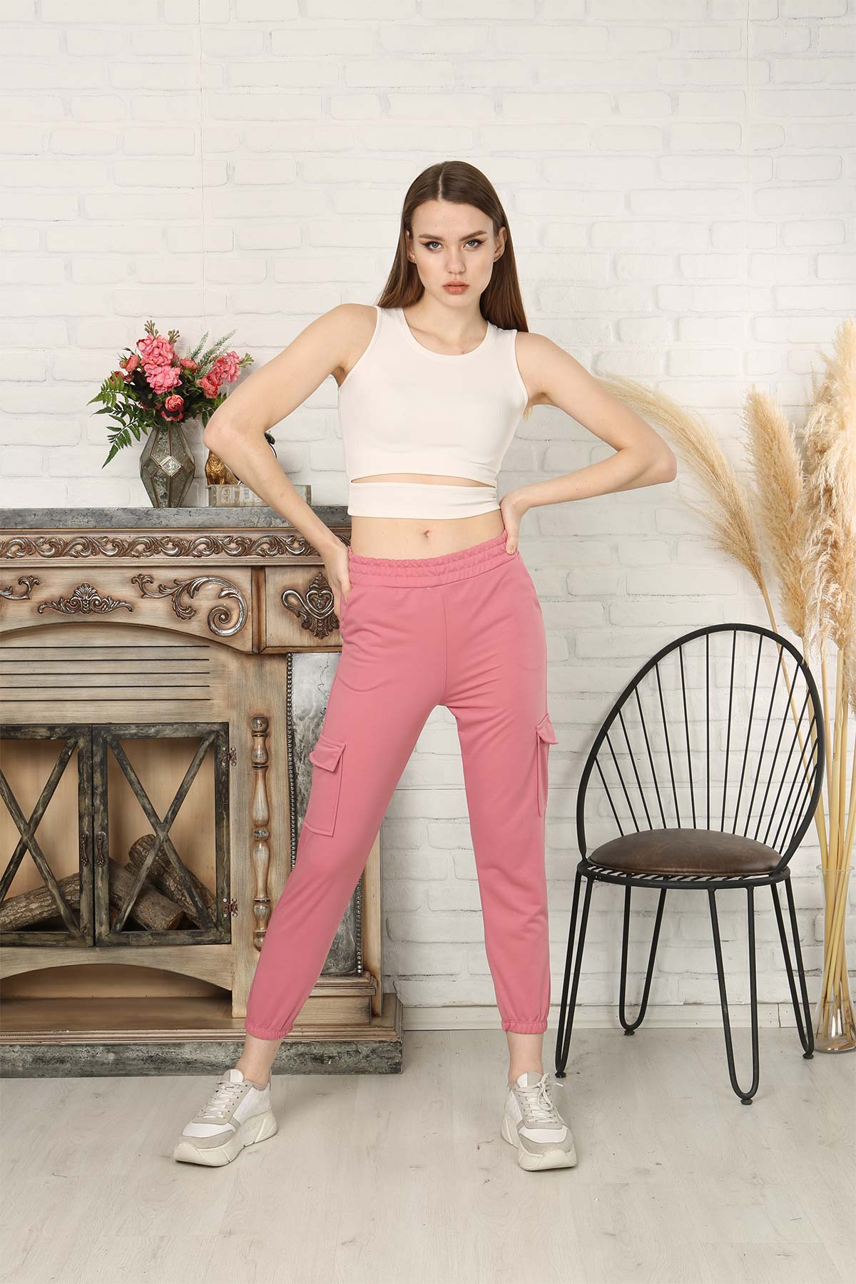 Fitlife Kadın Tek Alt Eşofman - Siyah - Thumbnail