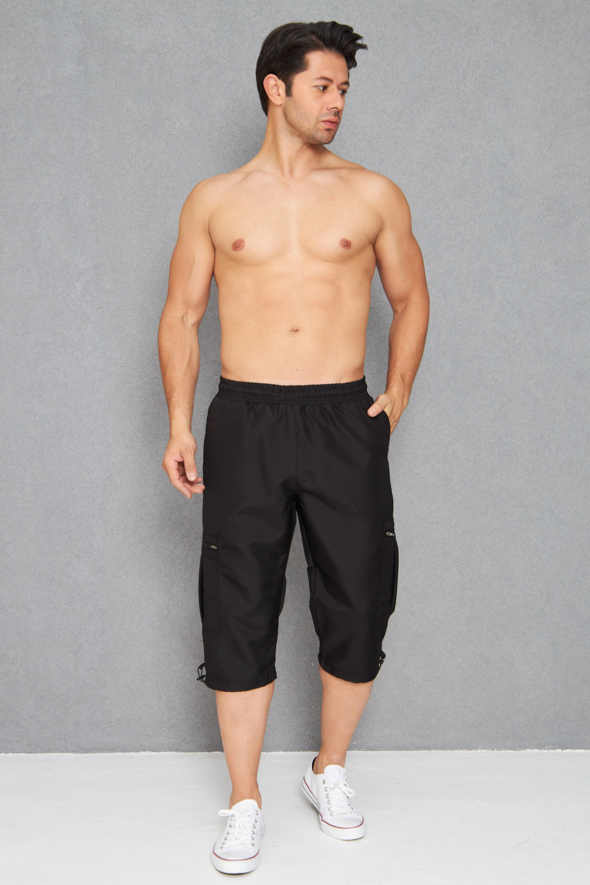 Fm Erkek Deniz Kaprisi Büyük Beden Micro - Siyah - Thumbnail