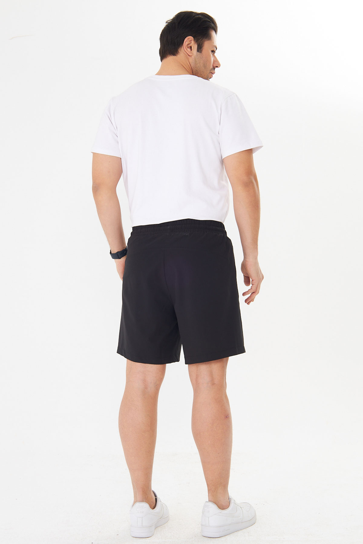 Fm Erkek Deniz Şortu Büyük Beden Micro - Siyah - Thumbnail