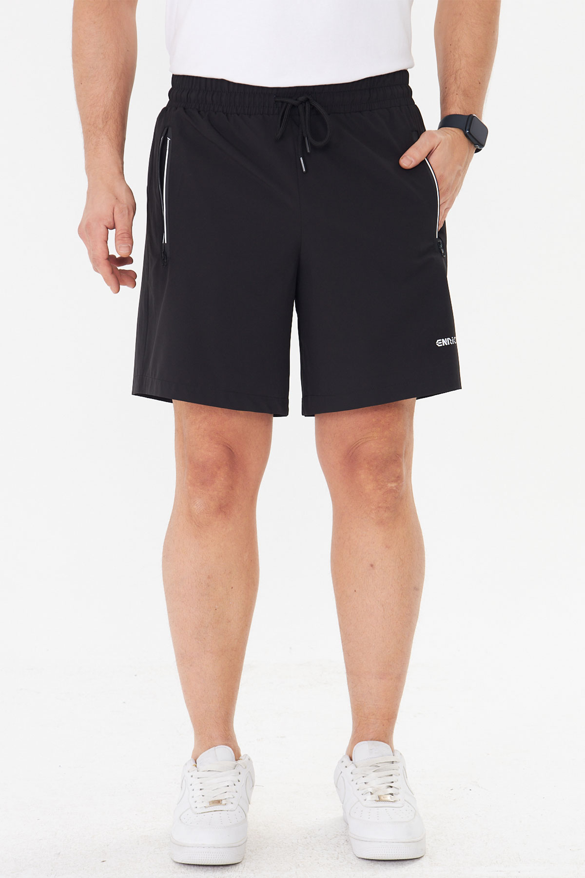 Fm Erkek Deniz Şortu Büyük Beden Micro - Siyah - Thumbnail