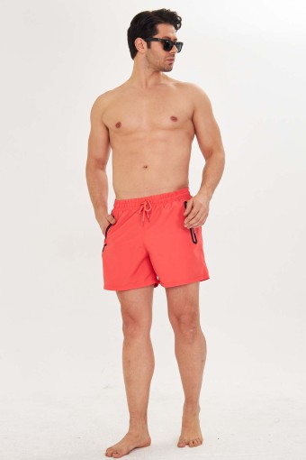 FM TEKSTİL - Fm Erkek Deniz Şortu Micro - Koral