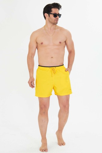 FM TEKSTİL - Fm Erkek Deniz Şortu Micro - Sarı
