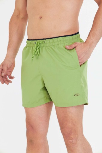 FM TEKSTİL - Fm Erkek Deniz Şortu Micro - Yeşil (1)
