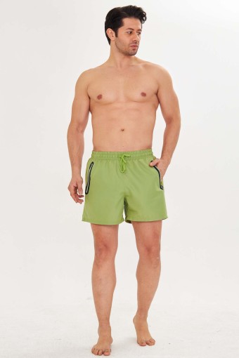 FM TEKSTİL - Fm Erkek Deniz Şortu Micro - Yeşil