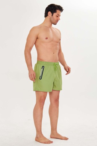 FM TEKSTİL - Fm Erkek Deniz Şortu Micro - Yeşil (1)