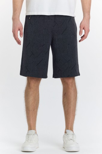 FM TEKSTİL - Fm Erkek Şort Büyük Beden Pamuklu - Antrasit (1)