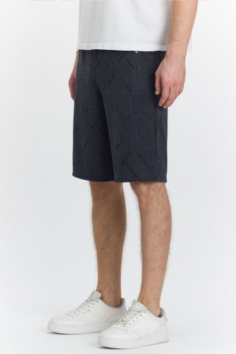 FM TEKSTİL - Fm Erkek Şort Büyük Beden Pamuklu - Antrasit (1)