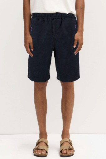 FM TEKSTİL - Fm Erkek Şort Büyük Beden Pamuklu - Lacivert