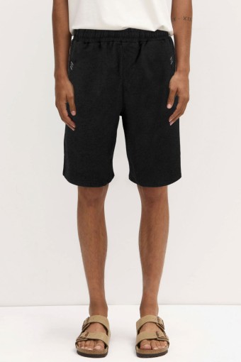 FM TEKSTİL - Fm Erkek Şort Büyük Beden Pamuklu - Siyah