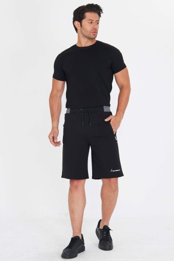 FM TEKSTİL - Fm Erkek Şort Pamuklu - Siyah