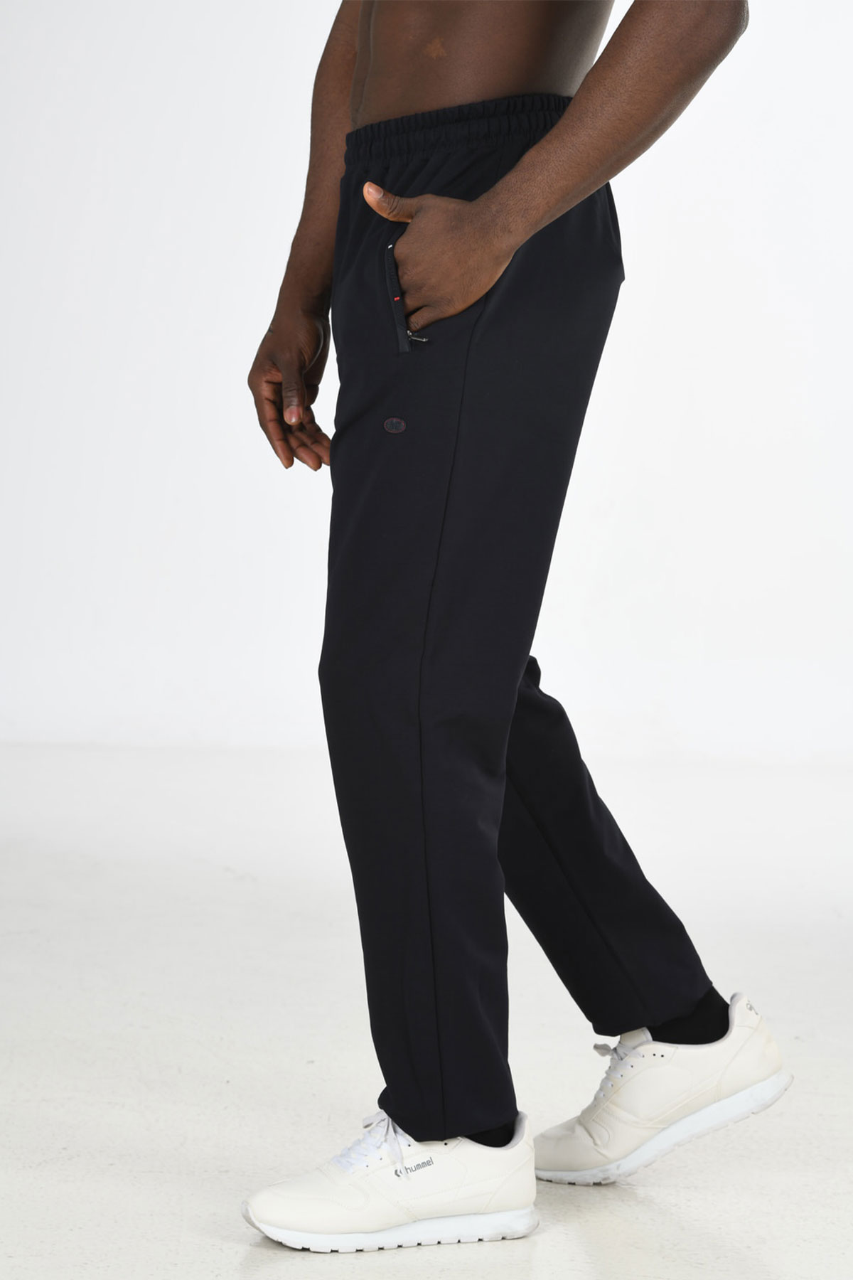 Fm Erkek Tek Alt Eşofman Likralı Pamuklu - Antrasit - Thumbnail