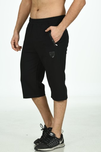 FM TEKSTİL - Fm Erkek Tek Alt Kapri Pamuklu - Siyah