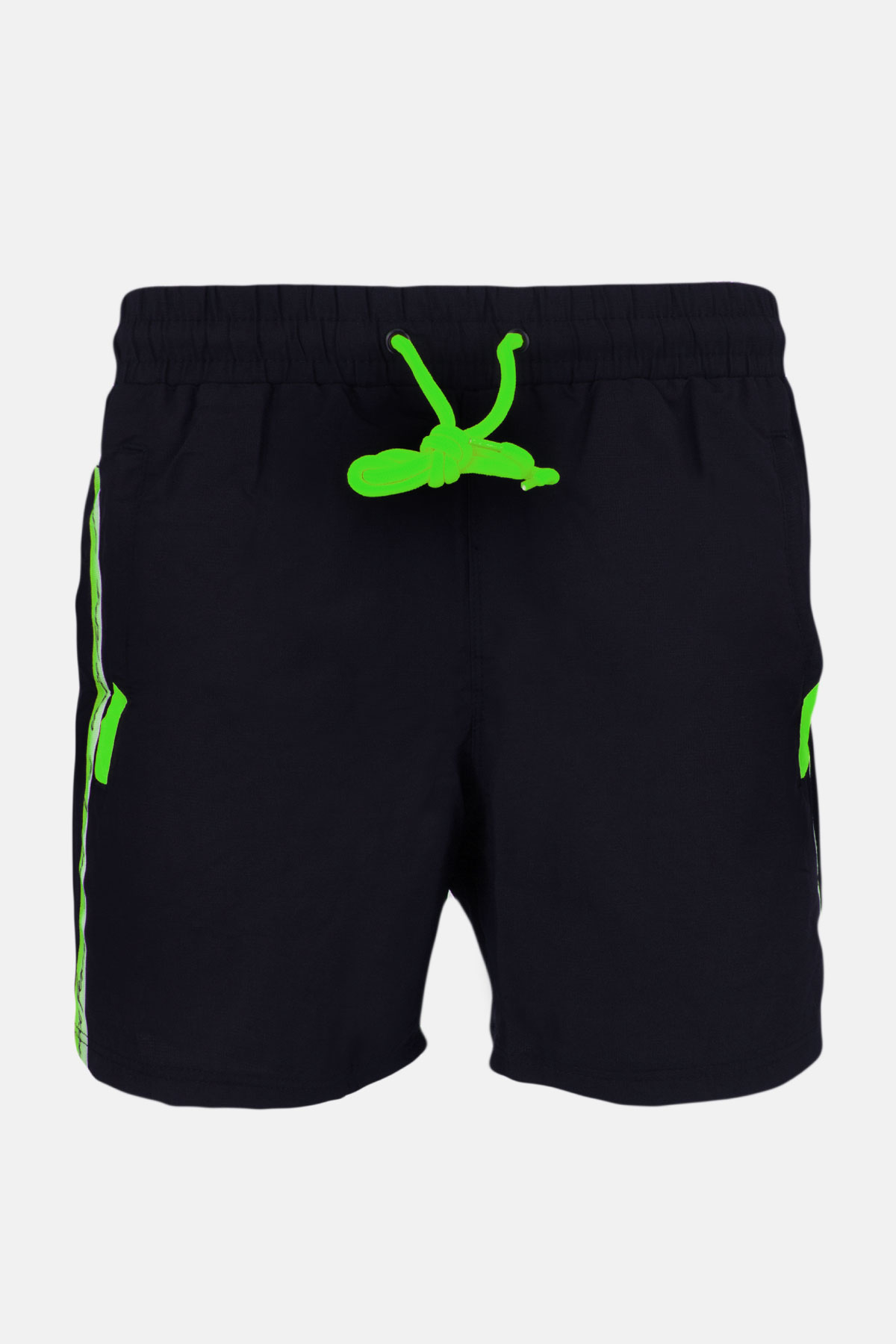 FM Tekstil Erkek Deniz Şortu Beli Lastikli Bağcıklı - Lacivert - Thumbnail