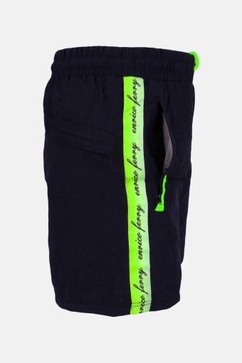 FM TEKSTİL - FM Tekstil Erkek Deniz Şortu Beli Lastikli Bağcıklı - Lacivert (1)