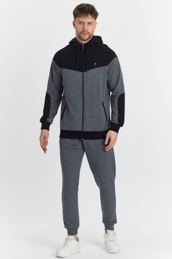 FM TEKSTİL - Fm Tekstil Erkek Eşofman Takımı - Antrasitmelanj (1)