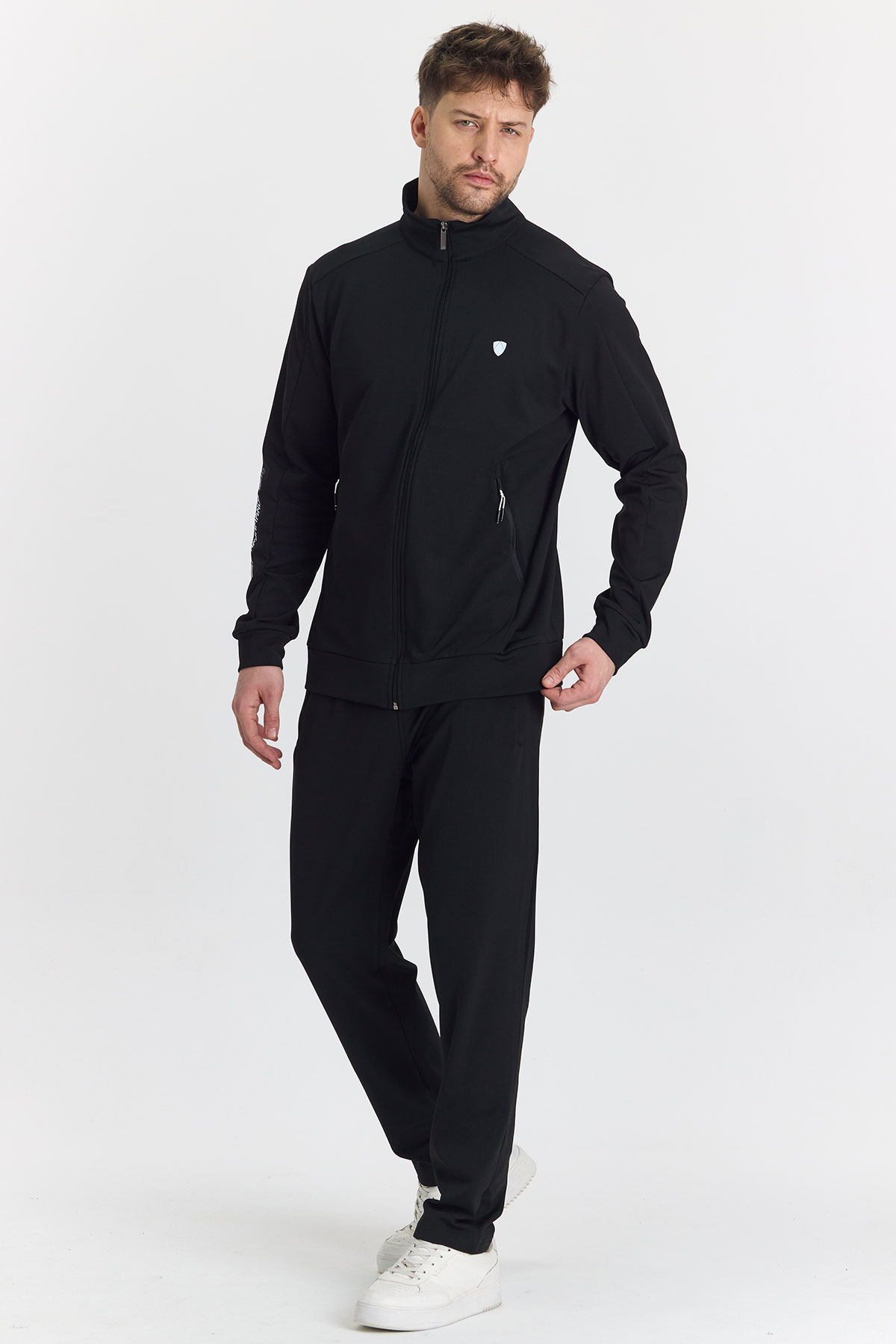 Fm Tekstil Erkek Eşofman Takımı Dalgıç - Siyah - Thumbnail