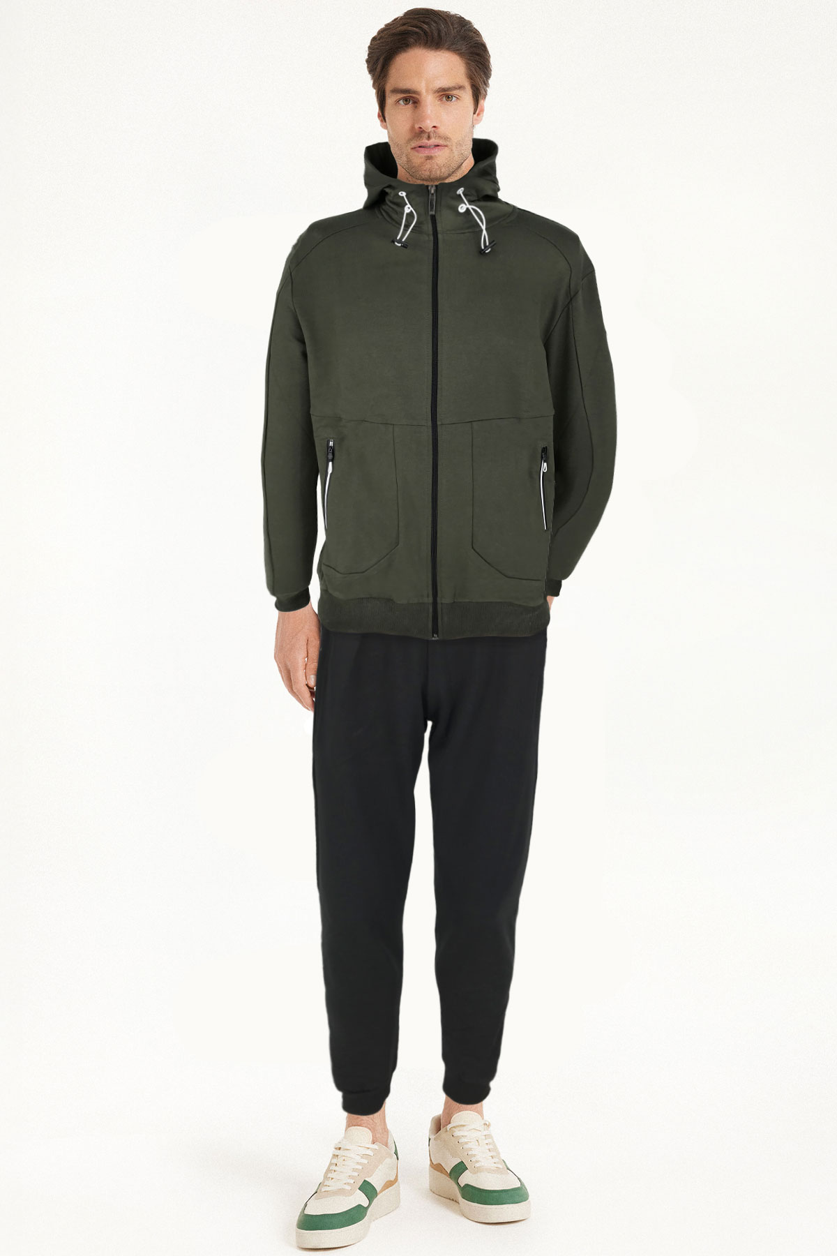 Fm Tekstil Erkek Eşofman Takımı - Gri - Thumbnail