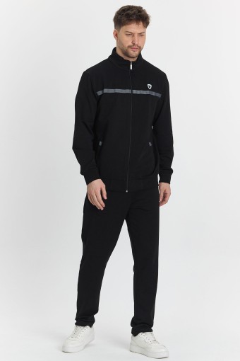 FM TEKSTİL - Fm Tekstil Erkek Eşofman Takımı Pamuklu - Siyah (1)